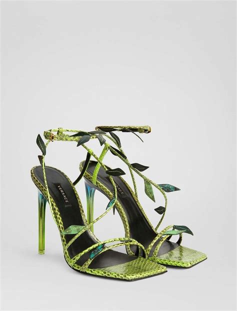 versace antheia leaf sandals.|Versace Antheia Leaf In Green .